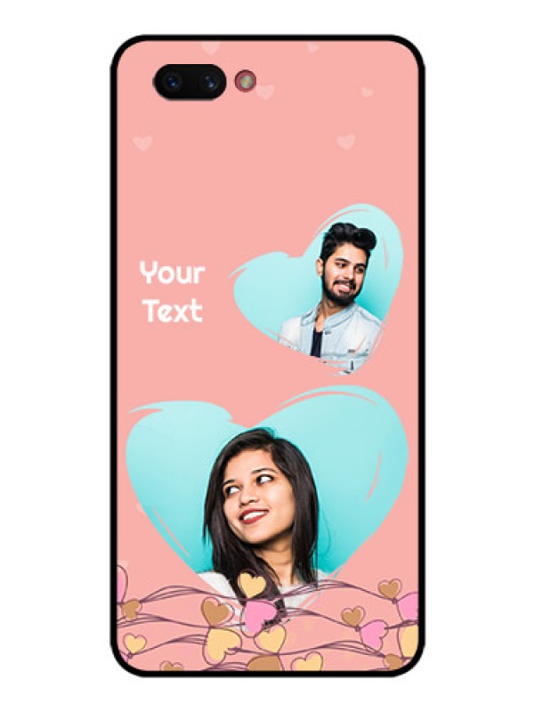 Custom Realme C1 2019 Custom Glass Mobile Case  - Love Doodle Design