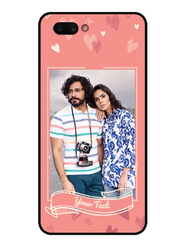 Custom Realme C1 2019 Custom Glass Phone Case  - Love doodle art Design