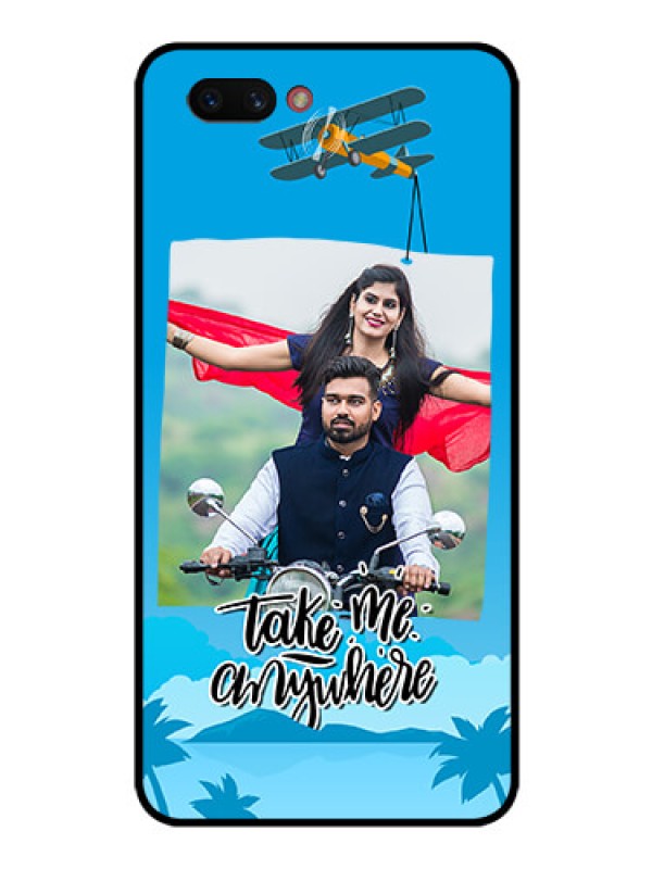 Custom Realme C1 2019 Custom Glass Mobile Case  - Traveller Design 