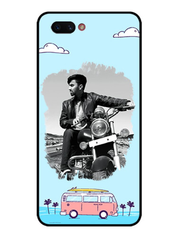 Custom Realme C1 2019 Photo Printing on Glass Case  - Travel & Adventure Design