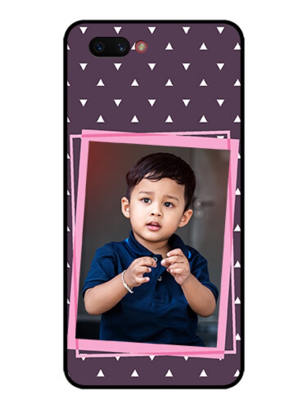 Custom Realme C1 2019 Custom Glass Mobile Case  - Triangle Pattern Dotted Design