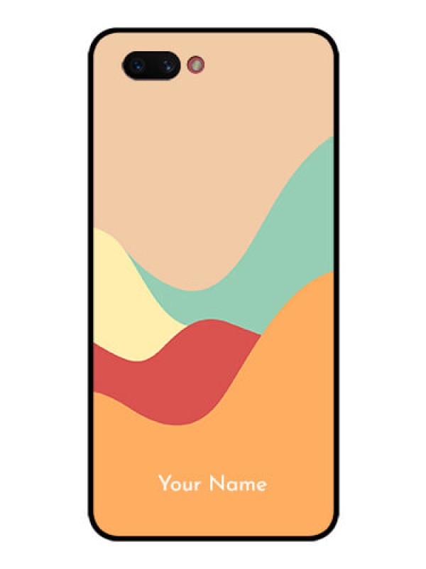 Custom Realme C1 2019 Personalized Glass Phone Case - Ocean Waves Multi-colour Design