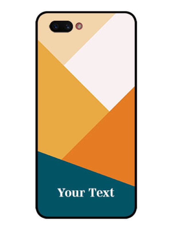 Custom Realme C1 2019 Personalized Glass Phone Case - Stacked Multi-colour Design