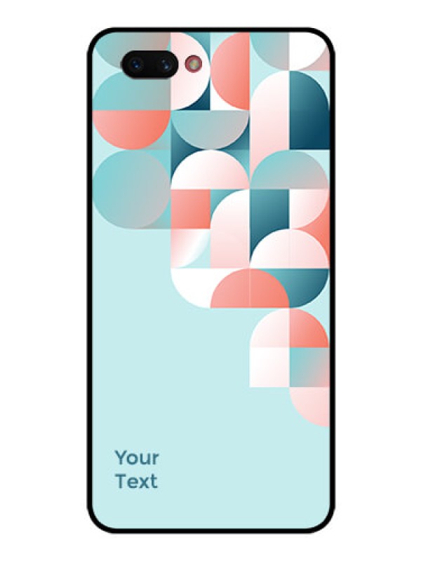 Custom Realme C1 2019 Custom Glass Phone Case - Stylish Semi-circle Pattern Design