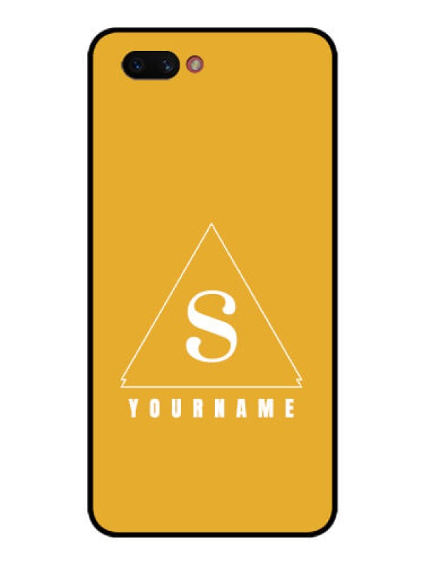 Custom Realme C1 2019 Personalized Glass Phone Case - simple triangle Design