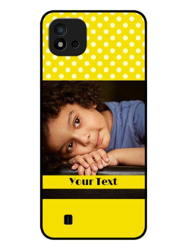 Custom Realme C11 2021 Custom Glass Phone Case - Bright Yellow Case Design