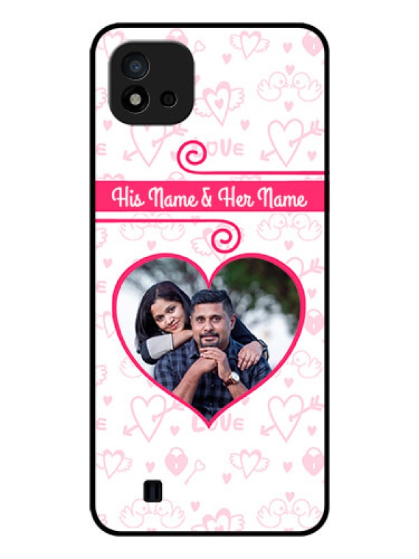 Custom Realme C11 2021 Personalized Glass Phone Case - Heart Shape Love Design