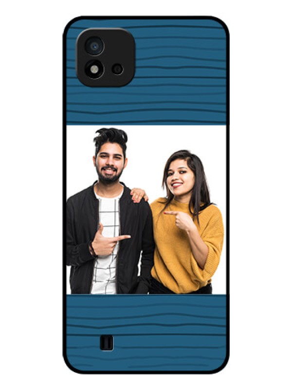 Custom Realme C11 2021 Custom Glass Phone Case - Blue Pattern Cover Design
