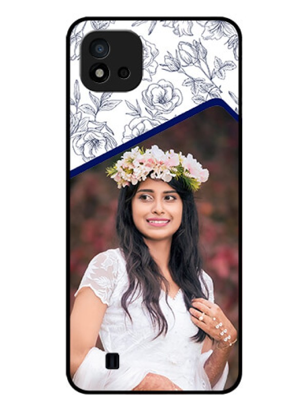 Custom Realme C11 2021 Personalized Glass Phone Case - Premium Floral Design
