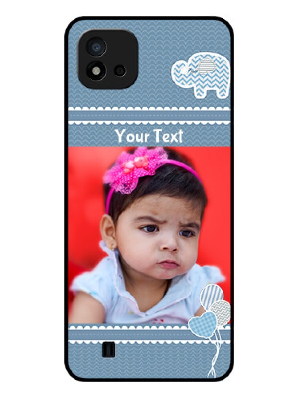 Custom Realme C11 2021 Photo Printing on Glass Case - with Kids Pattern Design