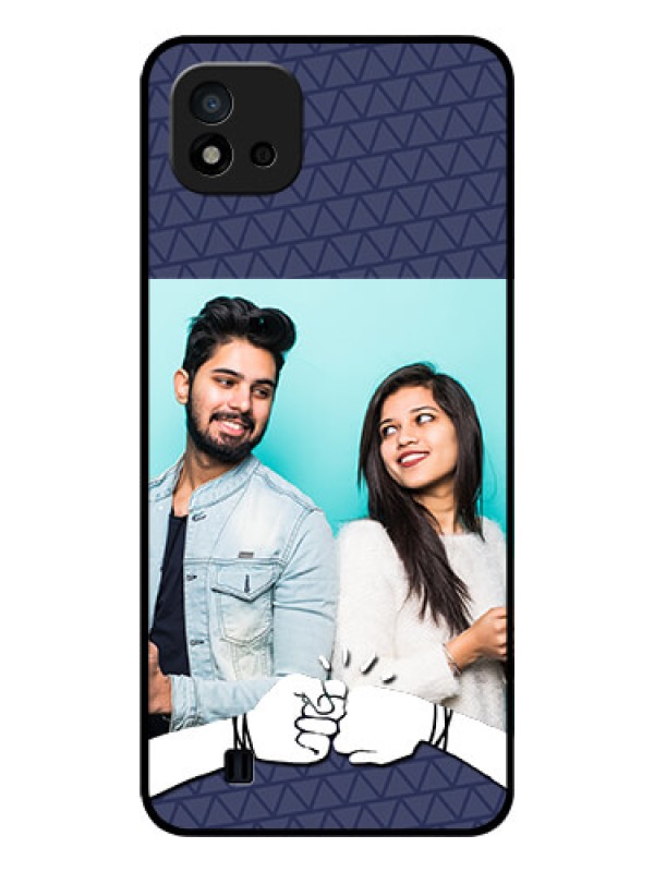 Custom Realme C11 2021 Photo Printing on Glass Case - with Best Friends Design 
