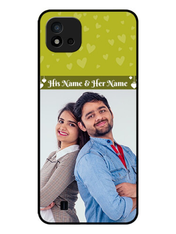 Custom Realme C11 2021 Custom Glass Phone Case - You & Me Heart Design