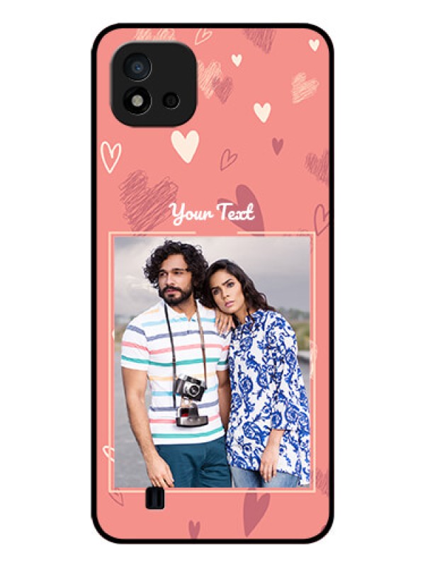 Custom Realme C11 2021 Custom Glass Phone Case - Love doodle art Design