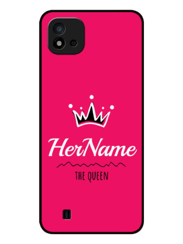 Custom Realme C11 2021 Glass Phone Case Queen with Name