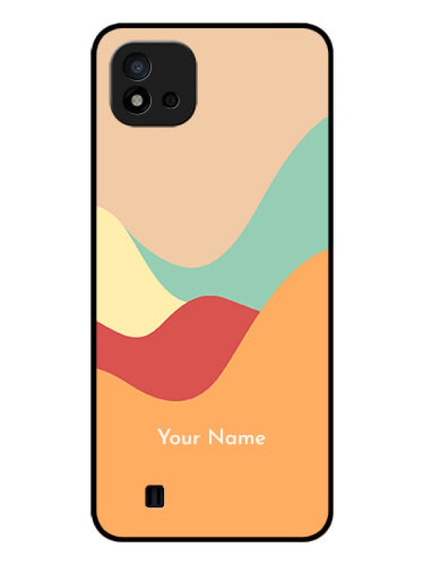 Custom Realme C11 2021 Personalized Glass Phone Case - Ocean Waves Multi-colour Design