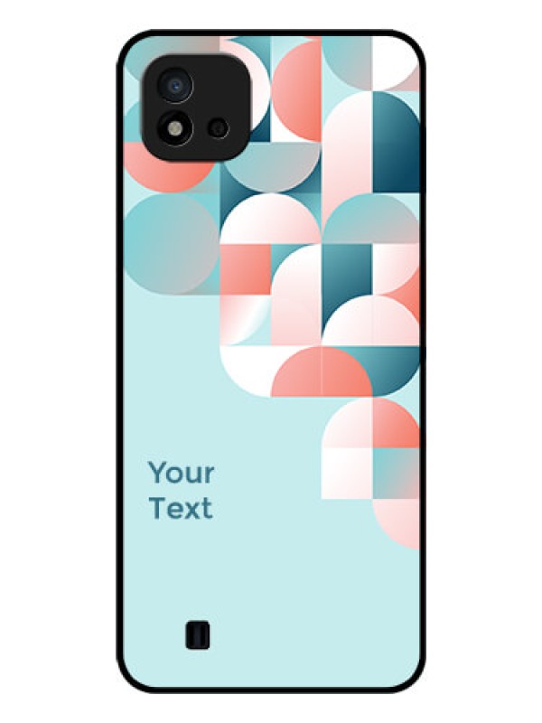 Custom Realme C11 2021 Custom Glass Phone Case - Stylish Semi-circle Pattern Design