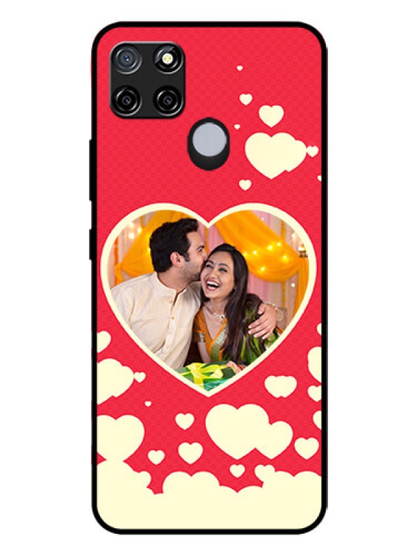 Custom Realme C12 Custom Glass Mobile Case  - Love Symbols Phone Cover Design