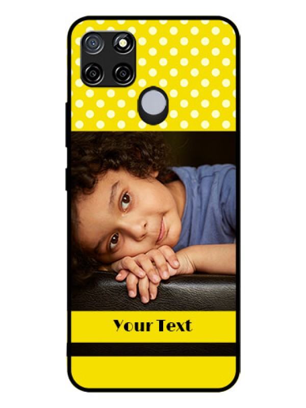 Custom Realme C12 Custom Glass Phone Case  - Bright Yellow Case Design