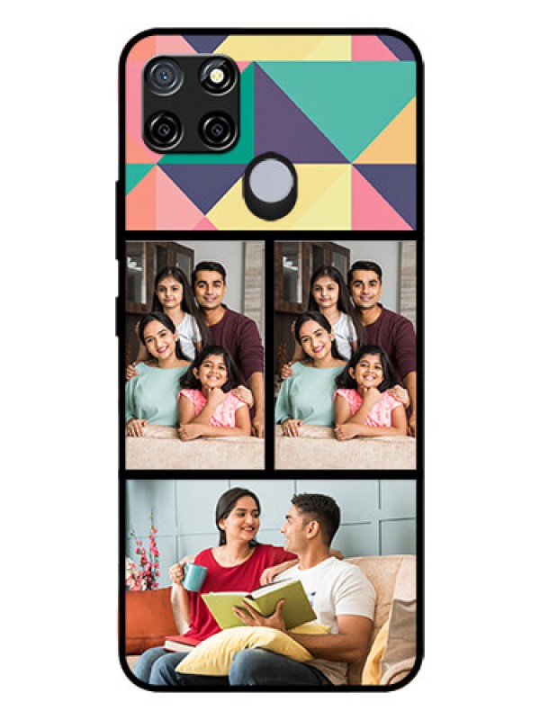 Custom Realme C12 Custom Glass Phone Case  - Bulk Pic Upload Design