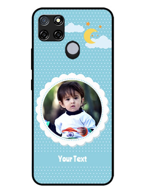 Custom Realme C12 Personalised Glass Phone Case  - Violet Pattern Design