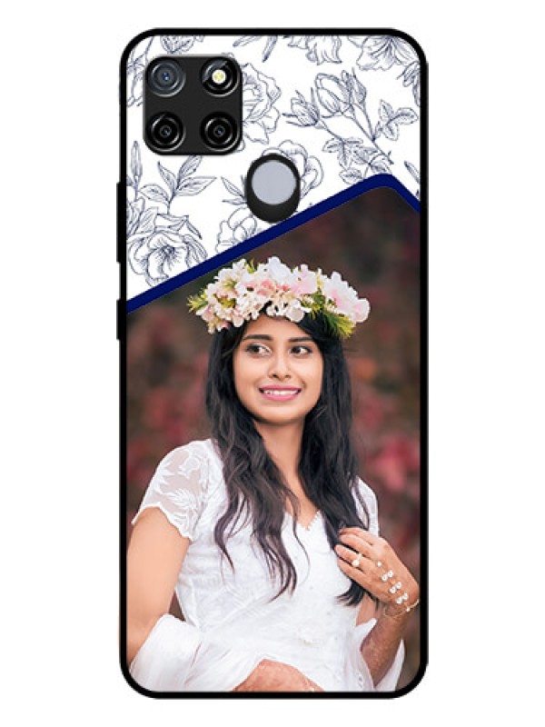 Custom Realme C12 Personalized Glass Phone Case  - Premium Floral Design
