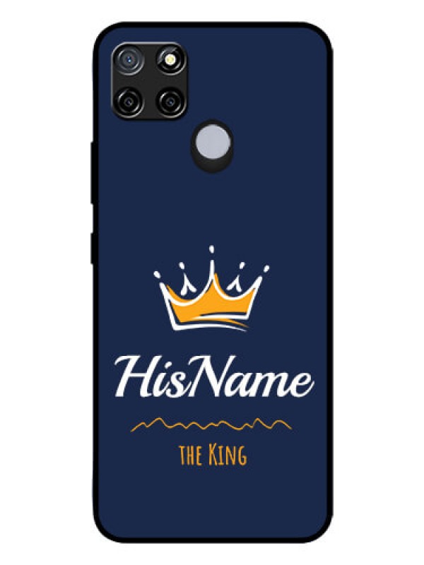 Custom Realme C12 Glass Phone Case King with Name
