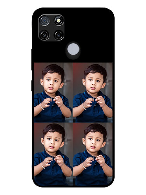 Custom Realme C12 4 Image Holder on Glass Mobile Cover