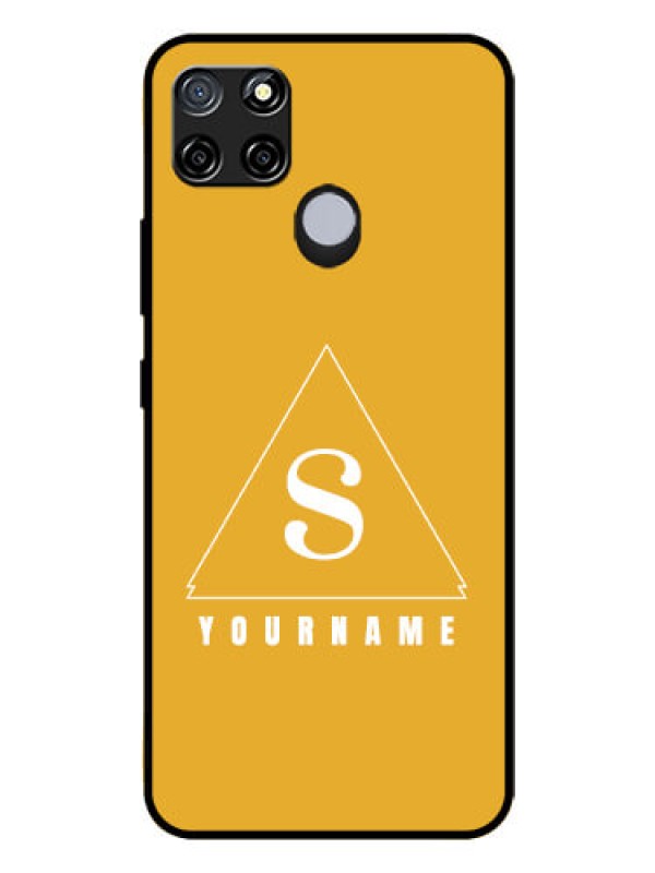 Custom Realme C12 Personalized Glass Phone Case - simple triangle Design