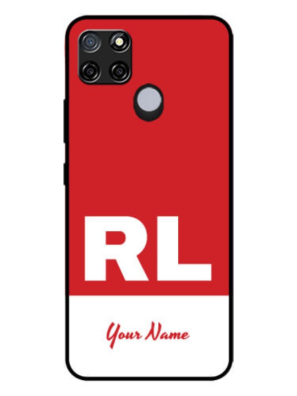 Custom Realme C12 Personalized Glass Phone Case - dual tone custom text Design