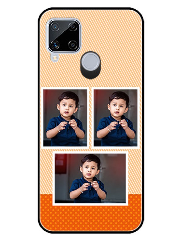 Custom Realme C15 Photo Printing on Glass Case  - Bulk Photos Upload Design