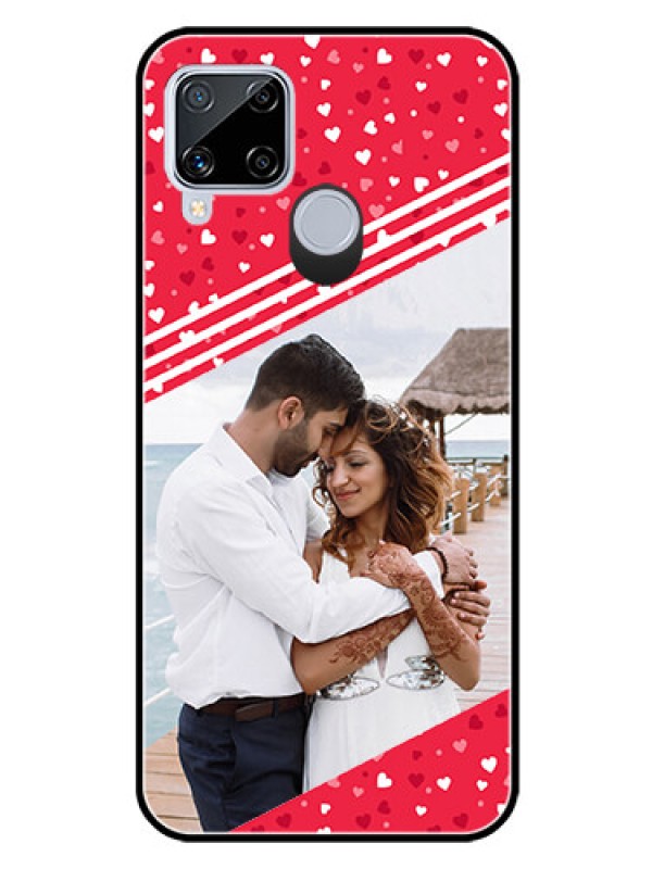 Custom Realme C15 Custom Glass Mobile Case  - Valentines Gift Design