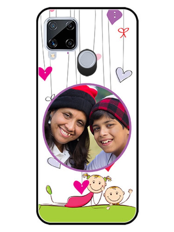 Custom Realme C15 Photo Printing on Glass Case  - Cute Kids Phone Case Design