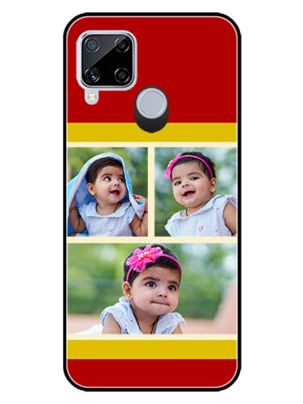 Custom Realme C15 Custom Glass Mobile Case  - Multiple Pic Upload Design