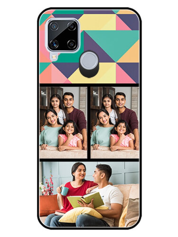 Custom Realme C15 Custom Glass Phone Case  - Bulk Pic Upload Design