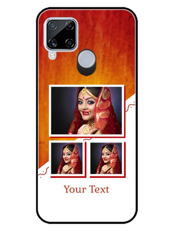 Custom Realme C15 Custom Glass Phone Case  - Wedding Memories Design  
