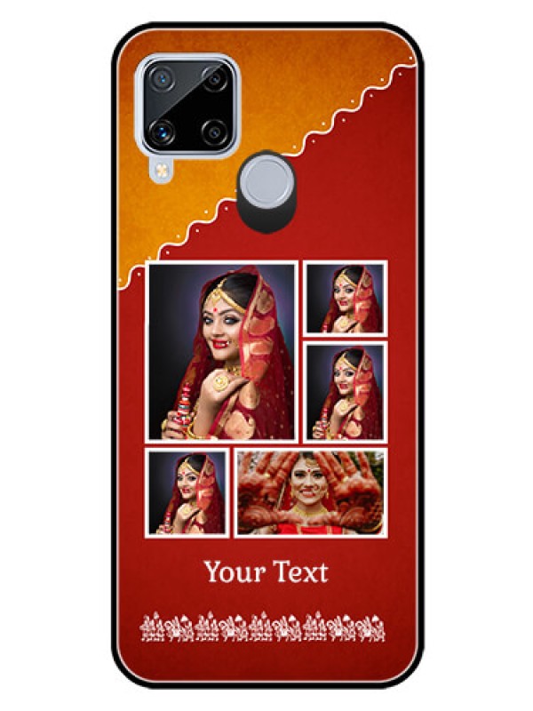 Custom Realme C15 Personalized Glass Phone Case  - Wedding Pic Upload Design