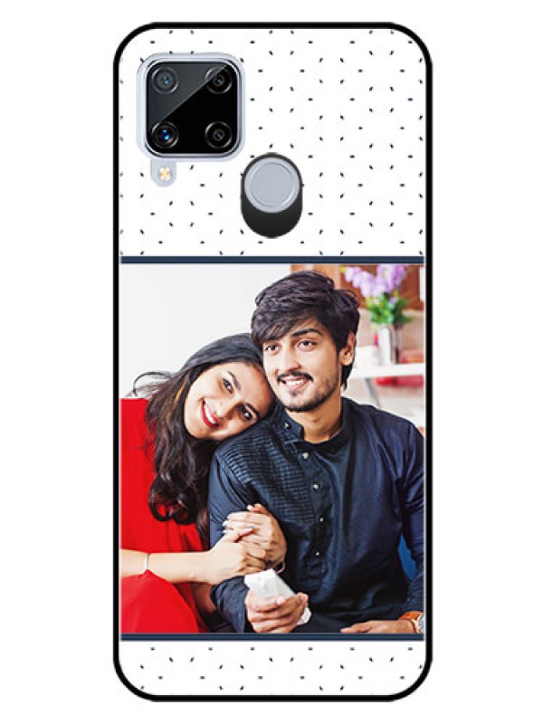 Custom Realme C15 Personalized Glass Phone Case  - Premium Dot Design