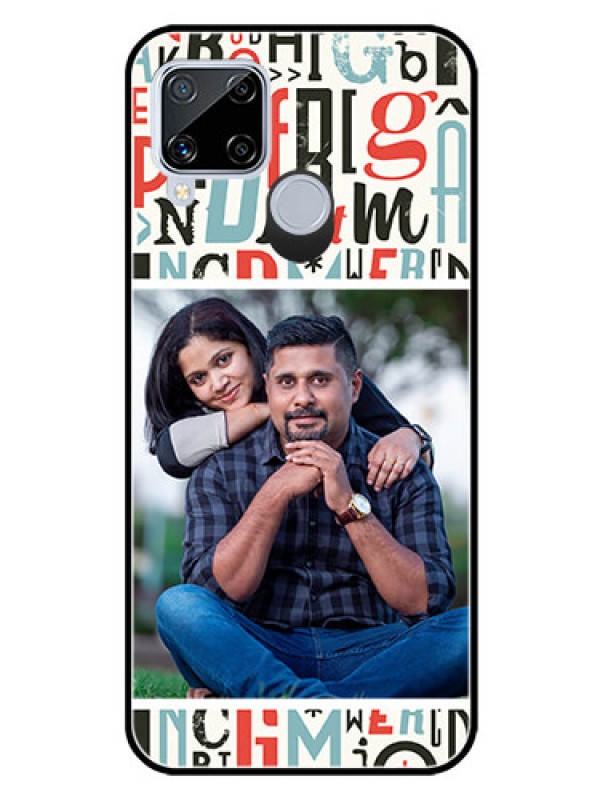Custom Realme C15 Personalized Glass Phone Case  - Alphabet Design