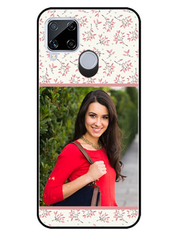 Custom Realme C15 Custom Glass Phone Case  - Premium Floral Design