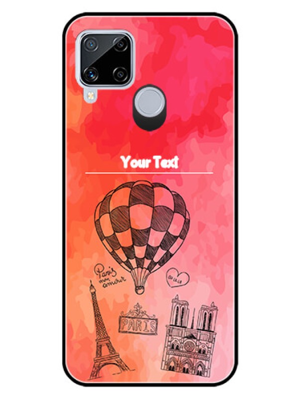 Custom Realme C15 Custom Glass Phone Case  - Paris Theme Design