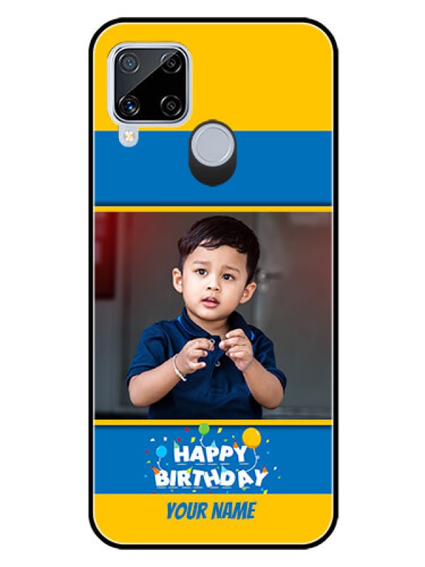 Custom Realme C15 Custom Glass Mobile Case  - Birthday Wishes Design