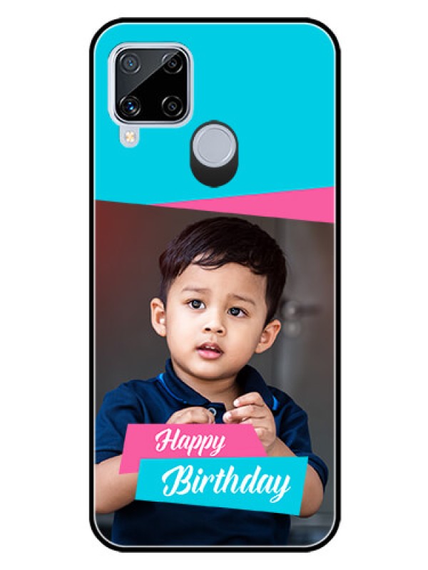 Custom Realme C15 Personalized Glass Phone Case  - Image Holder with 2 Color Design