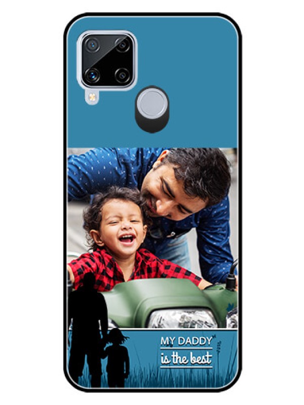Custom Realme C15 Custom Glass Mobile Case  - Best dad design 