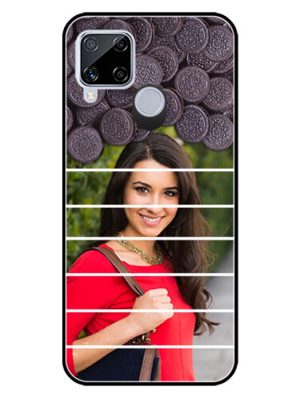 Custom Realme C15 Custom Glass Phone Case  - with Oreo Biscuit Design