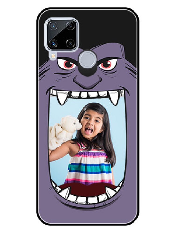 Custom Realme C15 Custom Glass Phone Case  - Angry Monster Design