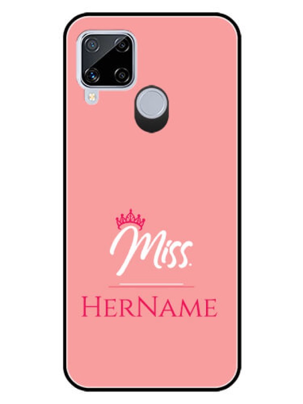 Custom Realme C15 Custom Glass Phone Case Mrs with Name