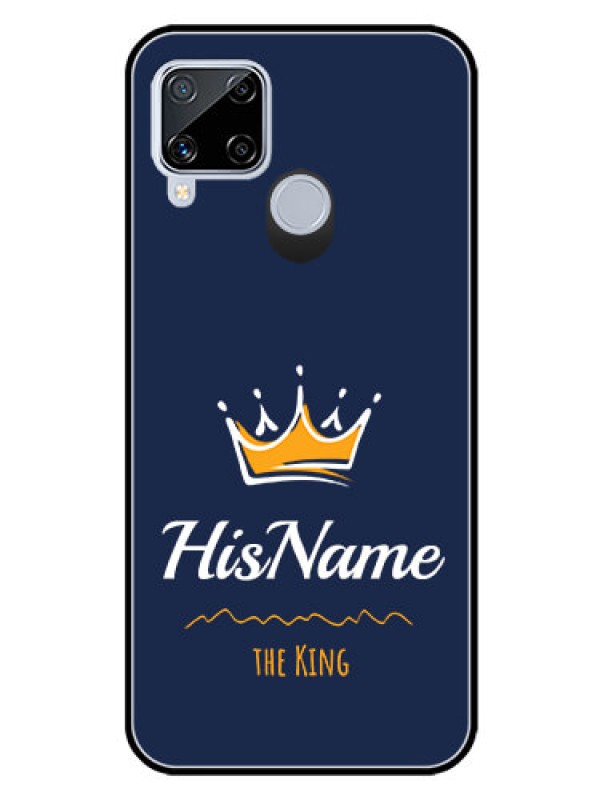 Custom Realme C15 Glass Phone Case King with Name
