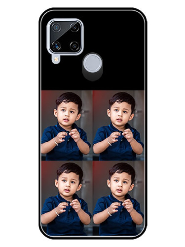 Custom Realme C15 4 Image Holder on Glass Mobile Cover