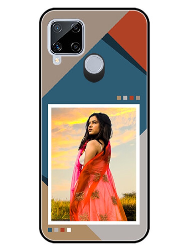 Custom Realme C15 Personalized Glass Phone Case - Retro color pallet Design