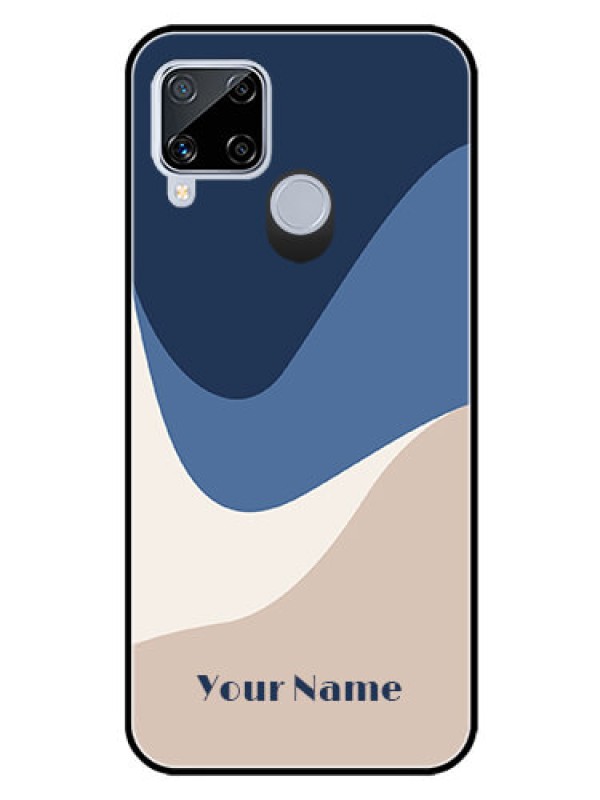 Custom Realme C15 Custom Glass Phone Case - Abstract Drip Art Design